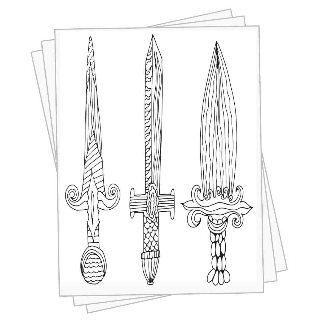 Sword Coloring Pages