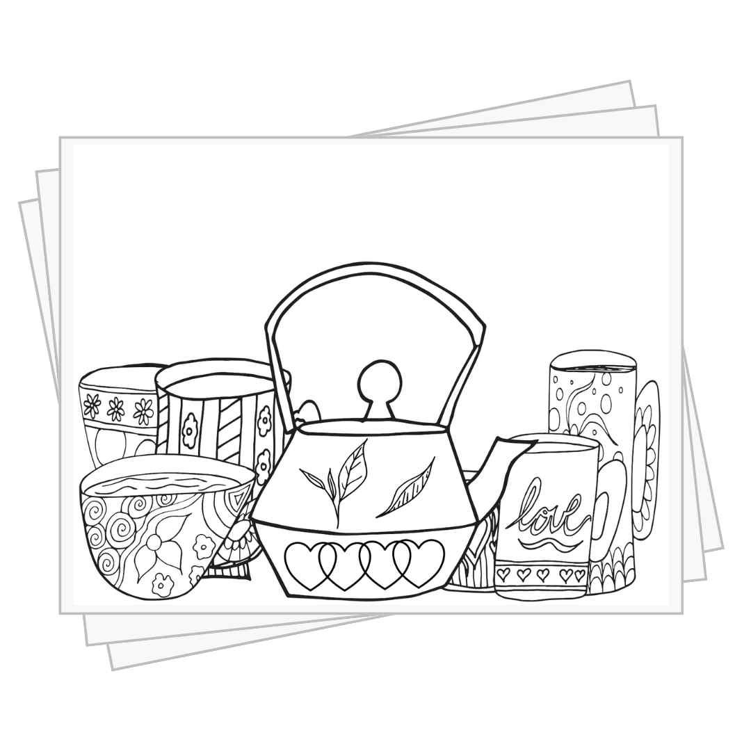 Teapot Coloring Pages