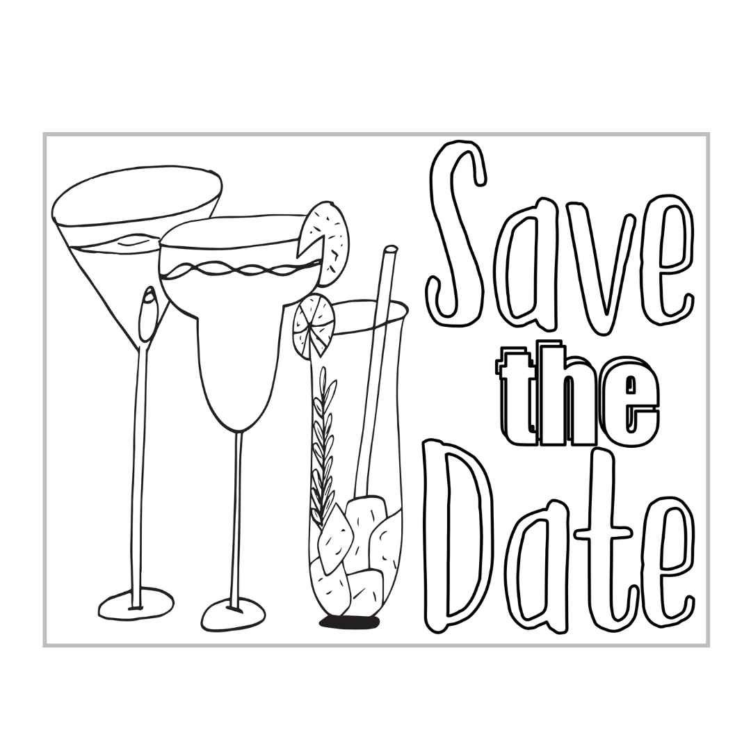 Save the Date Coloring Pages