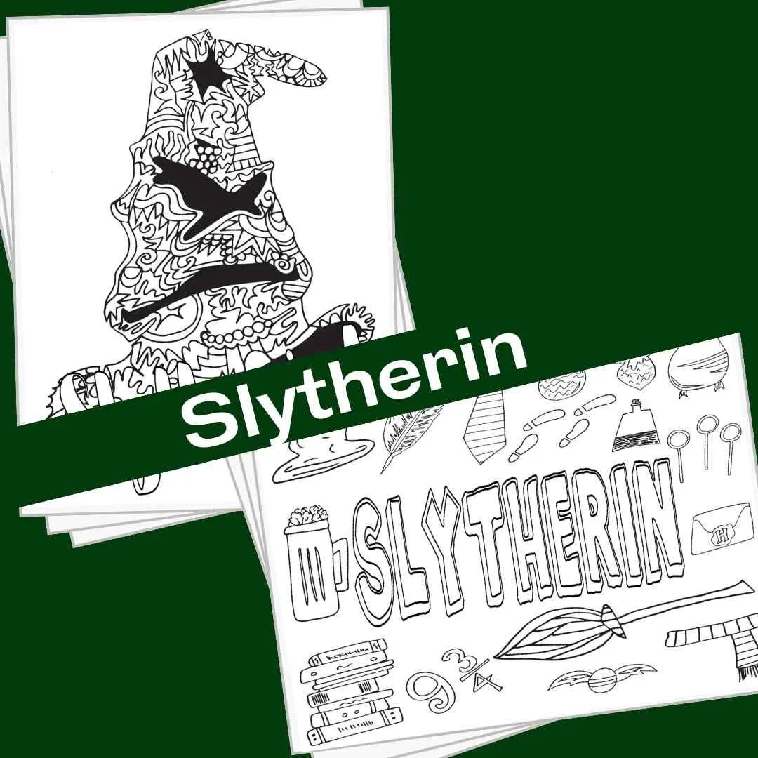 Free Printable Slytherin Coloring Pages!