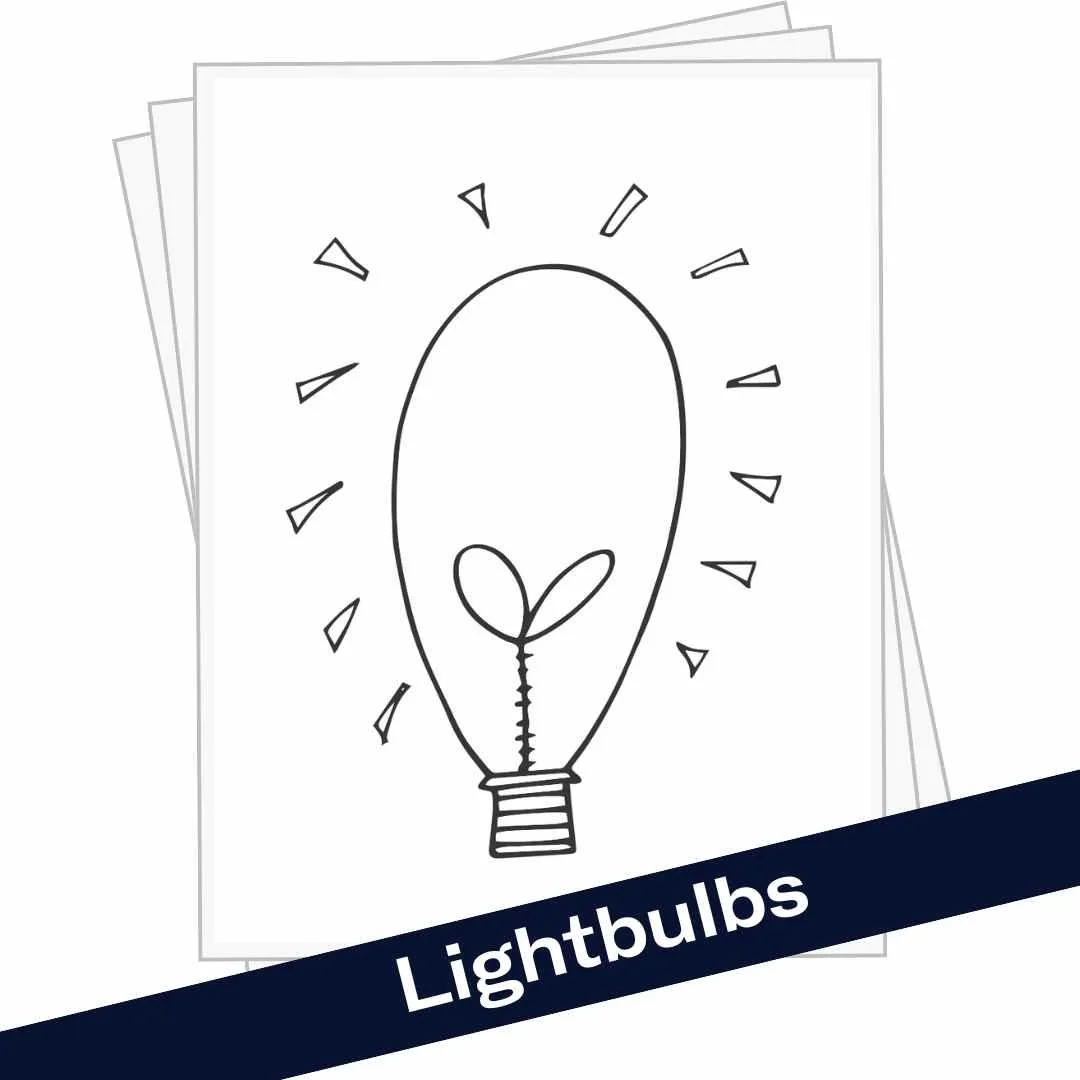 Free Lightbulb Coloring Pages