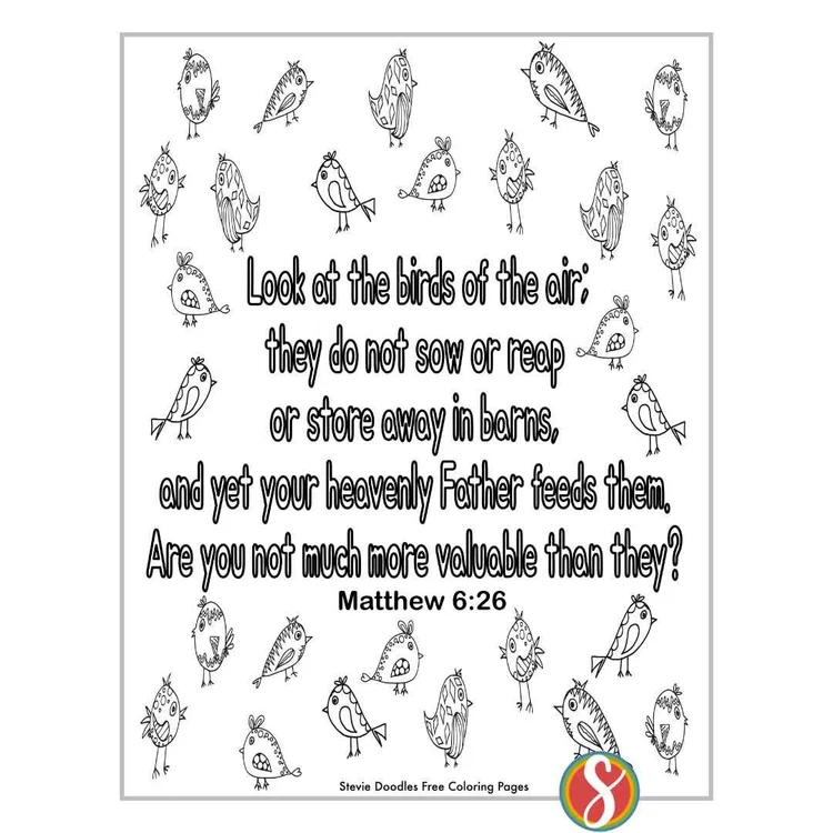 Free Matthew Scripture Coloring Pages — Stevie Doodles