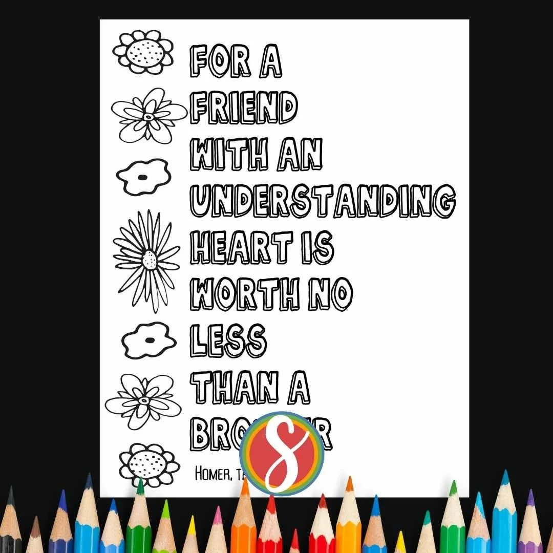 Free Best Friends Coloring Pages ??? Stevie Doodles