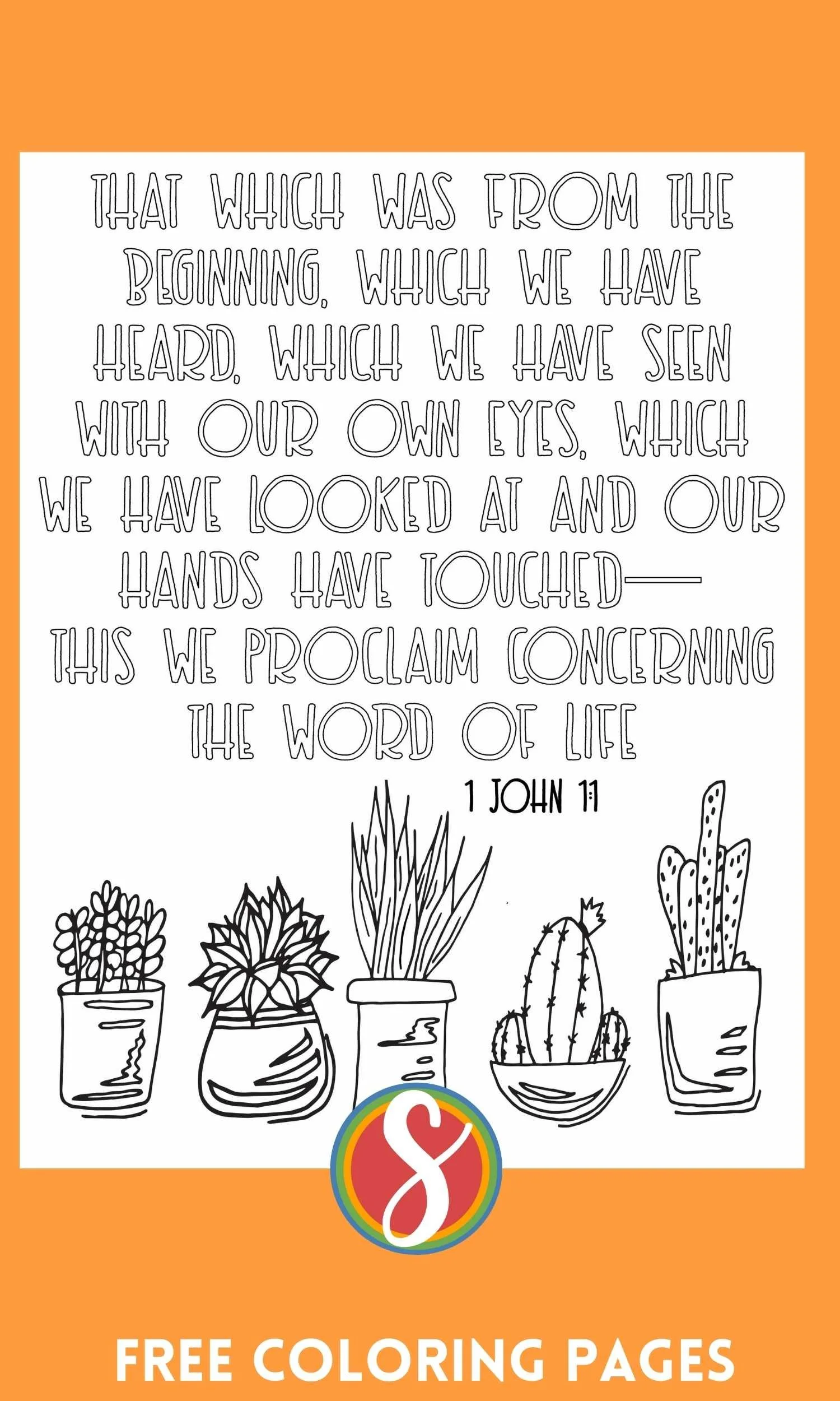 Free 1 John Coloring Pages — Stevie Doodles