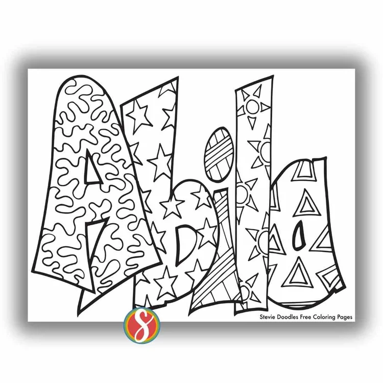 Free ABILA Coloring Page — Stevie Doodles