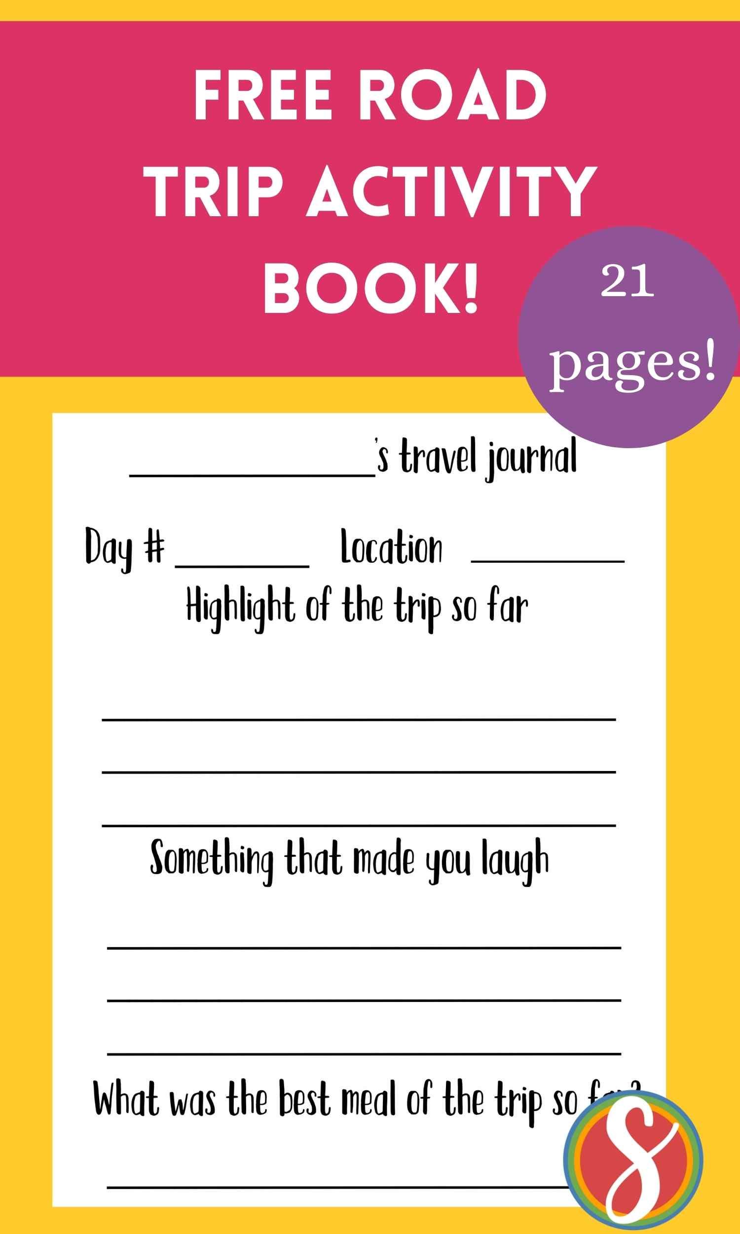 Free Road Trip Activity Book - New In My Subscriber-Only Library