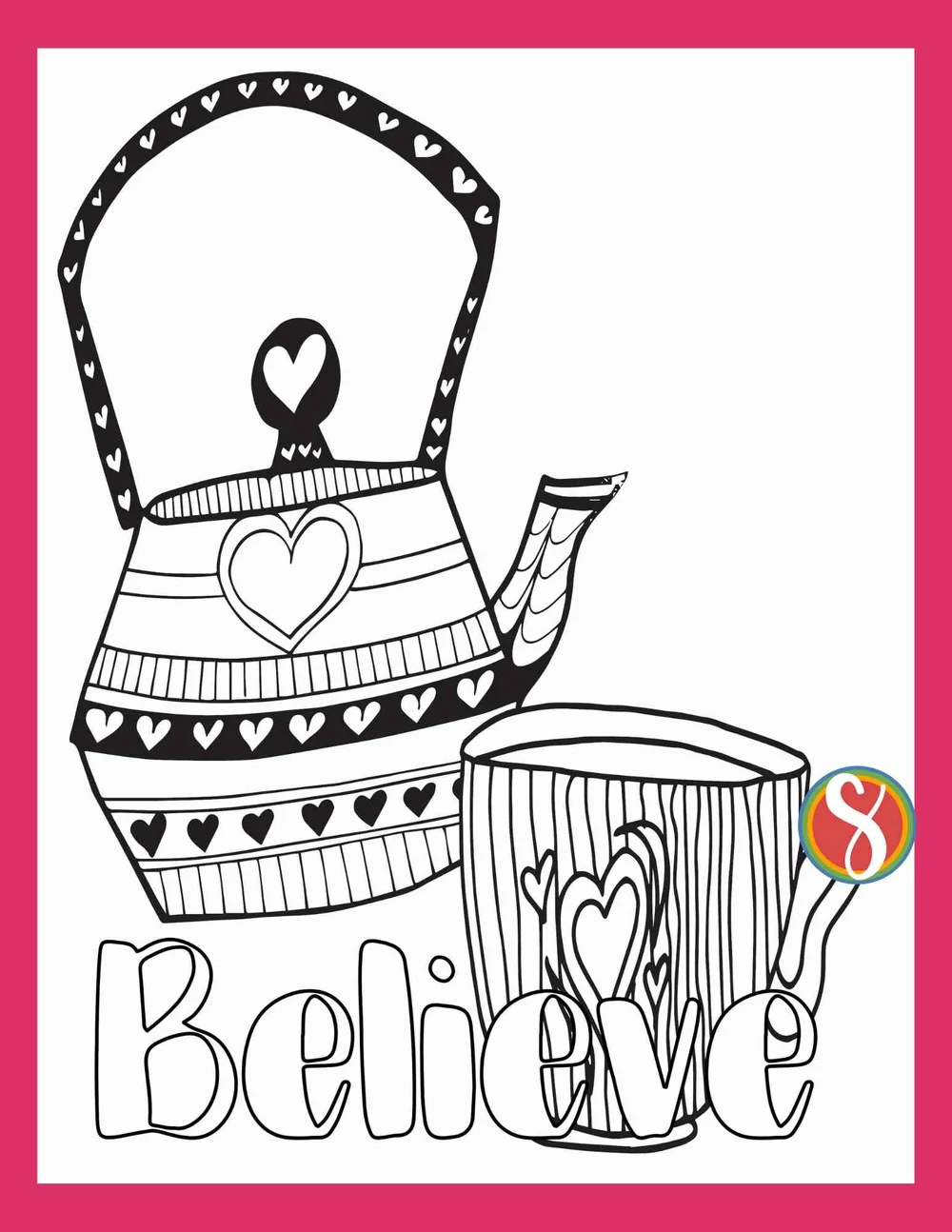 Free Believe Coloring Pages — Stevie Doodles