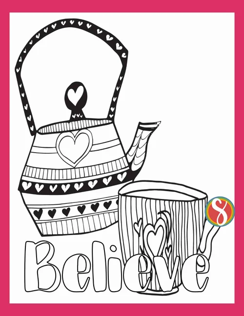 Free Believe Coloring Pages — Stevie Doodles