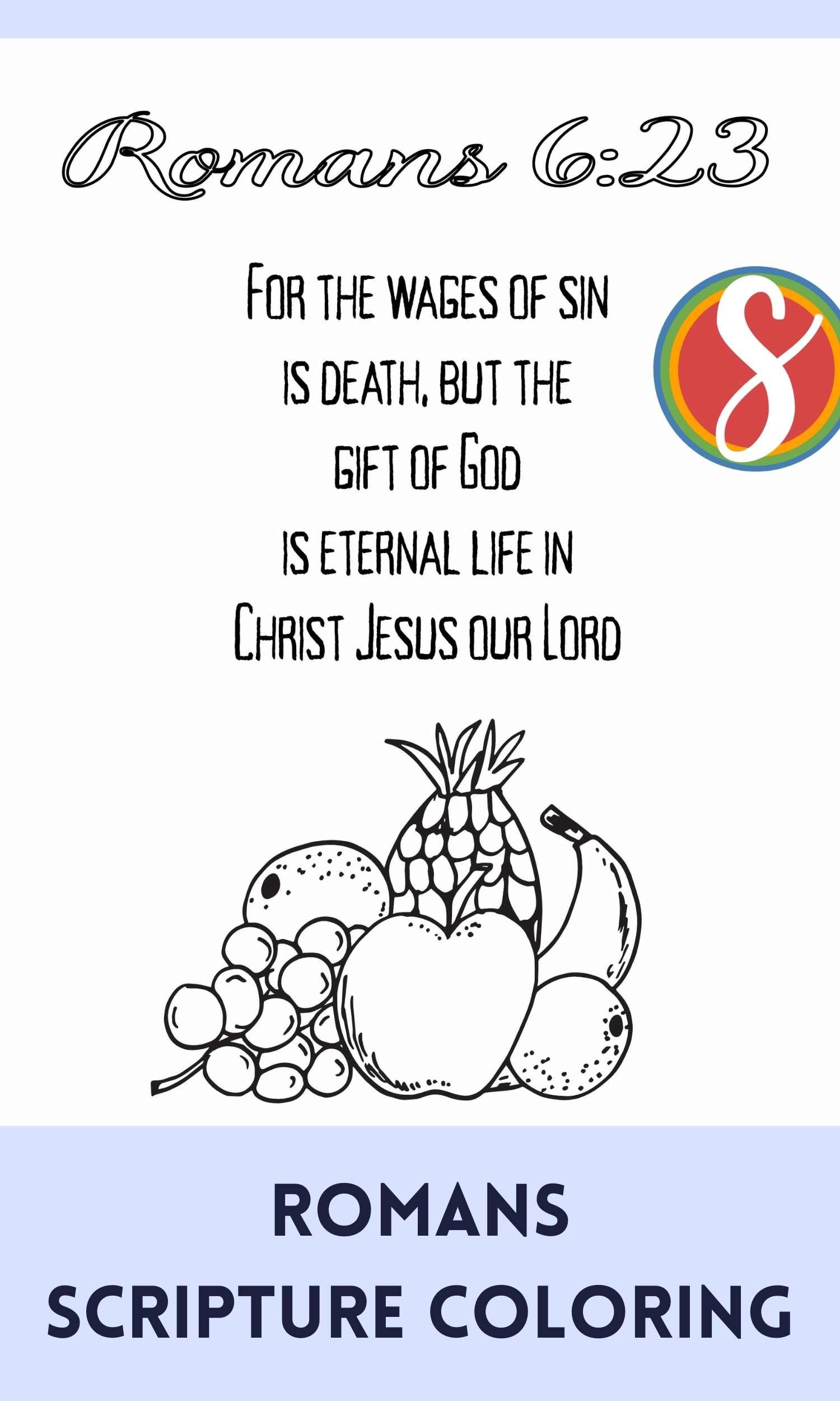 Free Romans Scripture Coloring Pages Stevie Doodles free-romans-scripture-coloring-pages-stevie-doodles