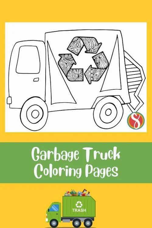 Garbage Trck Coluring Free Garbage Truck Coloring Pages — Stevie Doodles