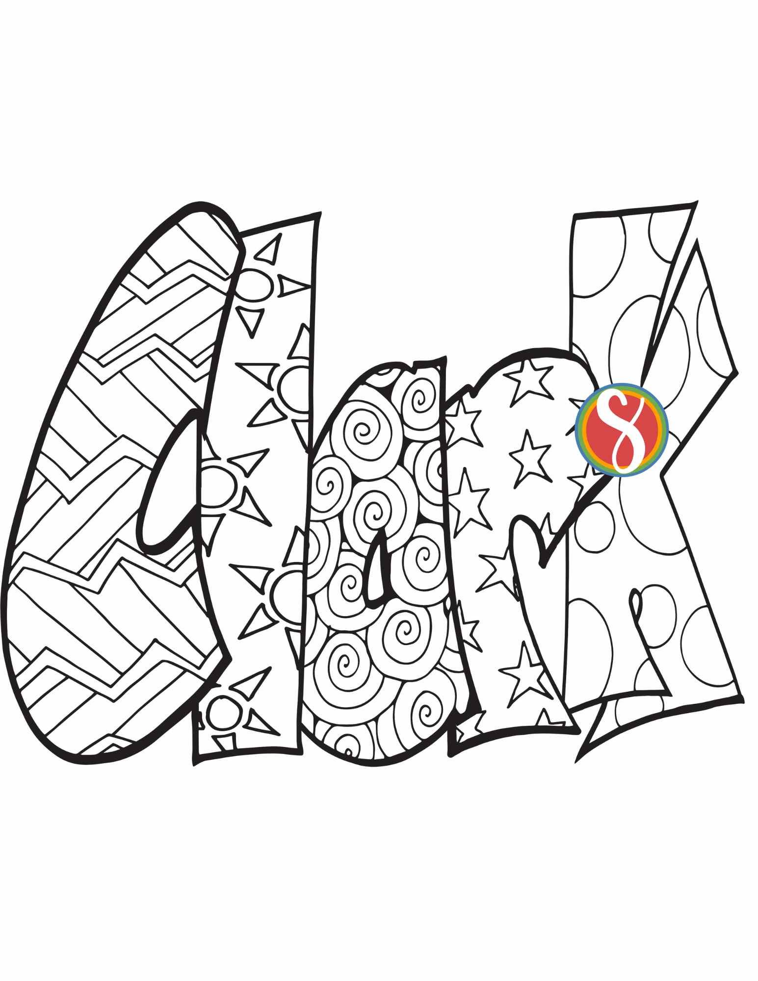 Free CLARK Name Coloring Pages — Stevie Doodles