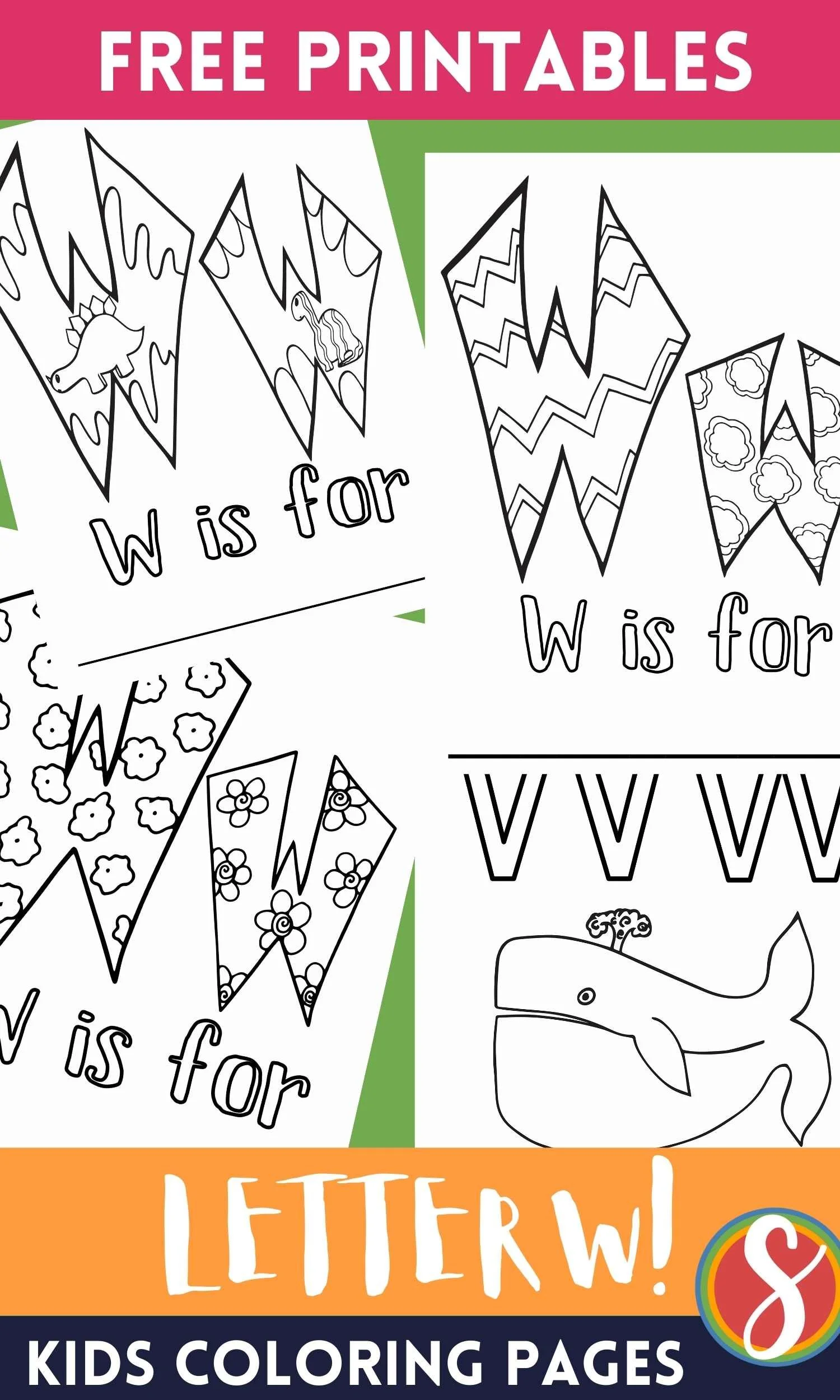 10 Free Letter W Coloring Pages — Stevie Doodles