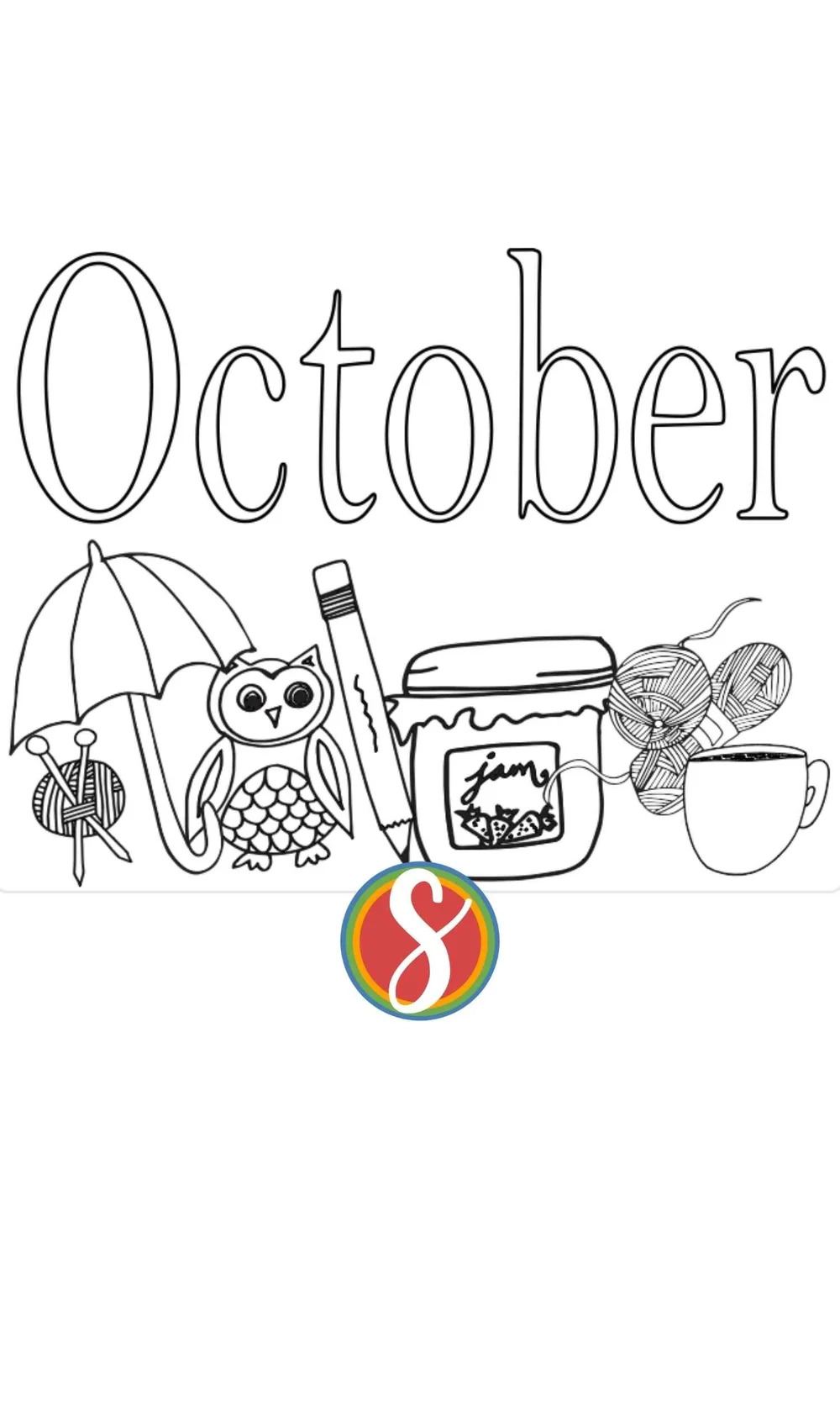 Free October Coloring Pages — Stevie Doodles