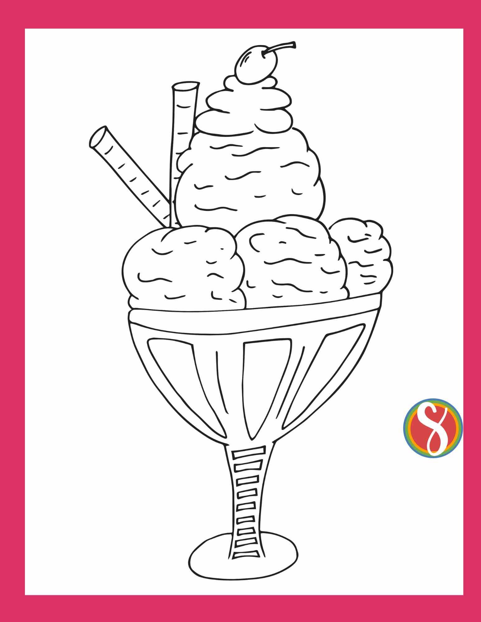 Colorful Sundae Party Page