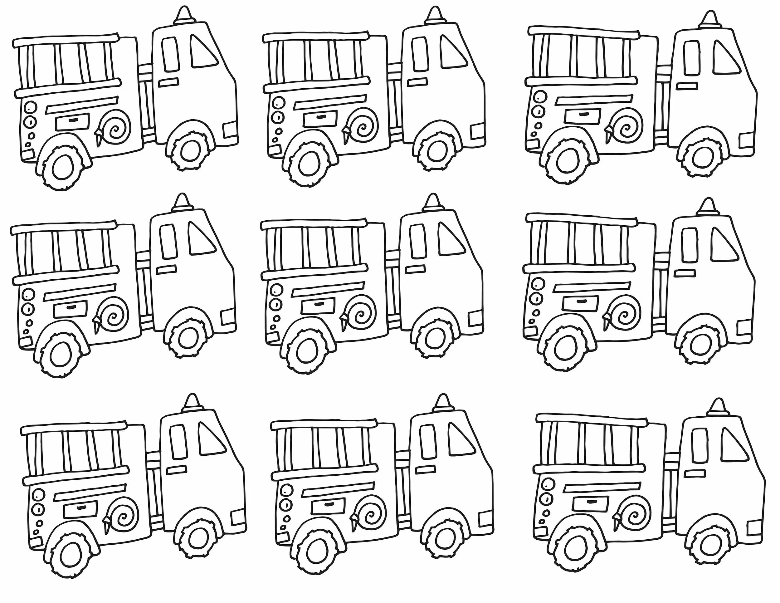 Free Fireman &amp; Firetruck Coloring Pages — Stevie Doodles