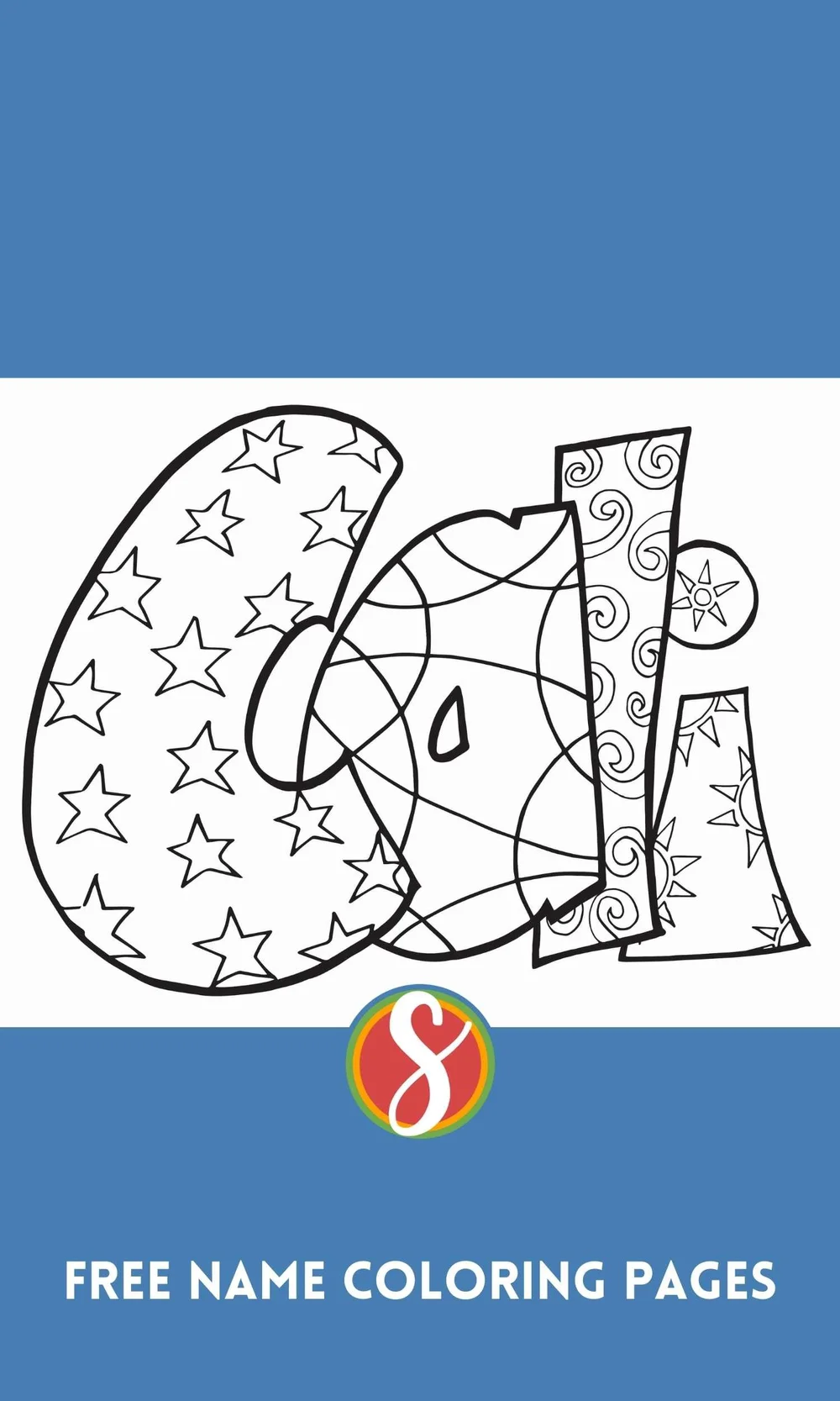 Free Cali Name Coloring Page — Stevie Doodles