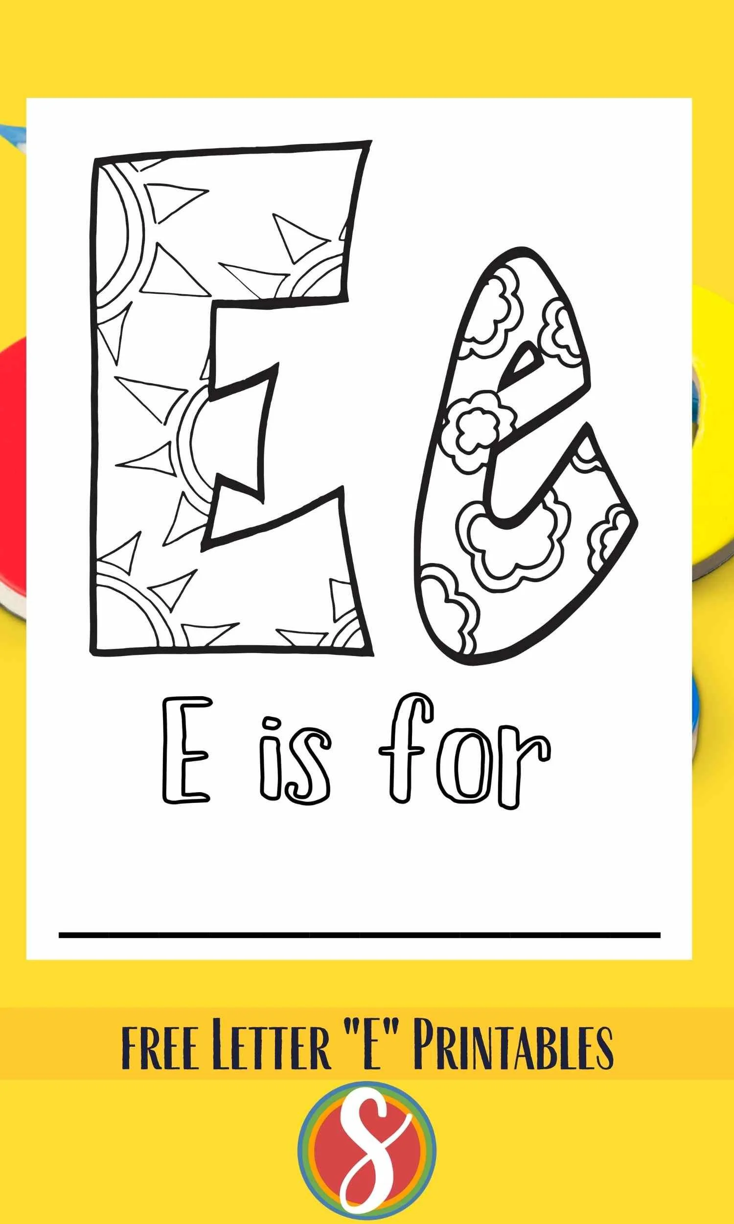Letter E for Preschool