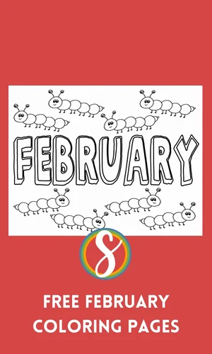 Free February Coloring Pages — Stevie Doodles