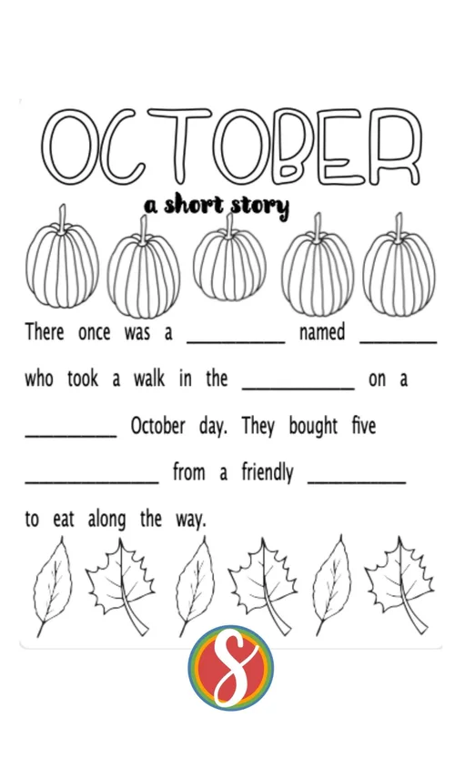 Free October Coloring Pages — Stevie Doodles