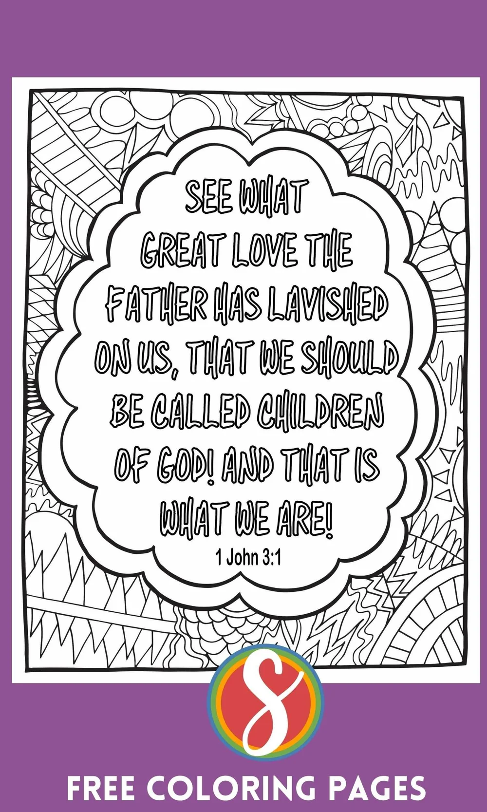 Free 1 John Coloring Pages — Stevie Doodles