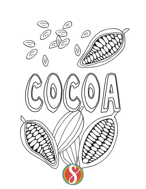 Free Chocolate Coloring Pages — Stevie Doodles