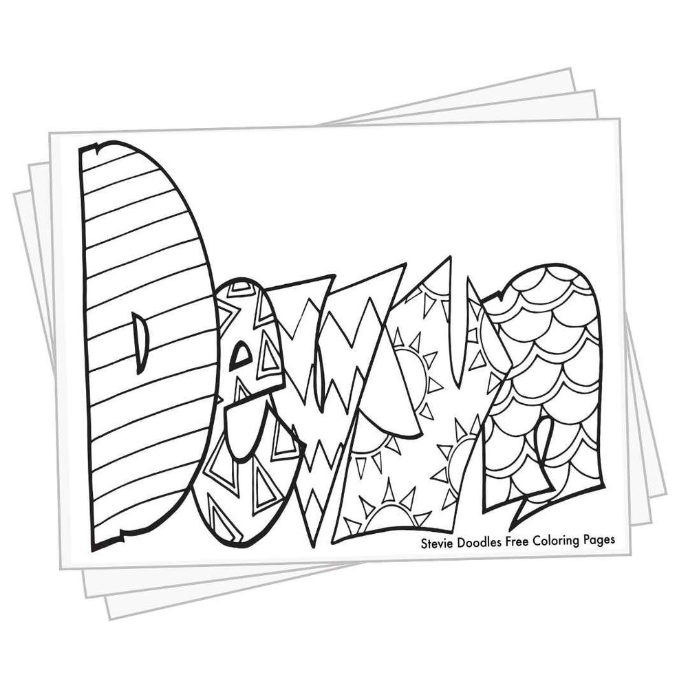 Free DEVYN Coloring Page — Stevie Doodles