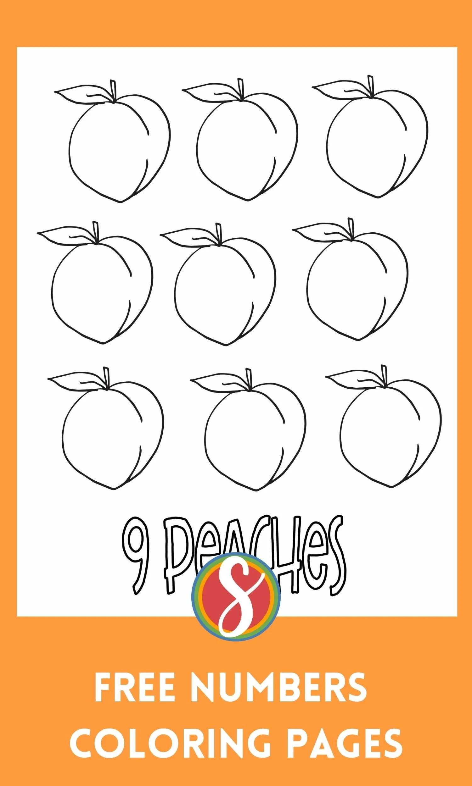10 Free Number 9 Coloring Page Printables — Stevie Doodles