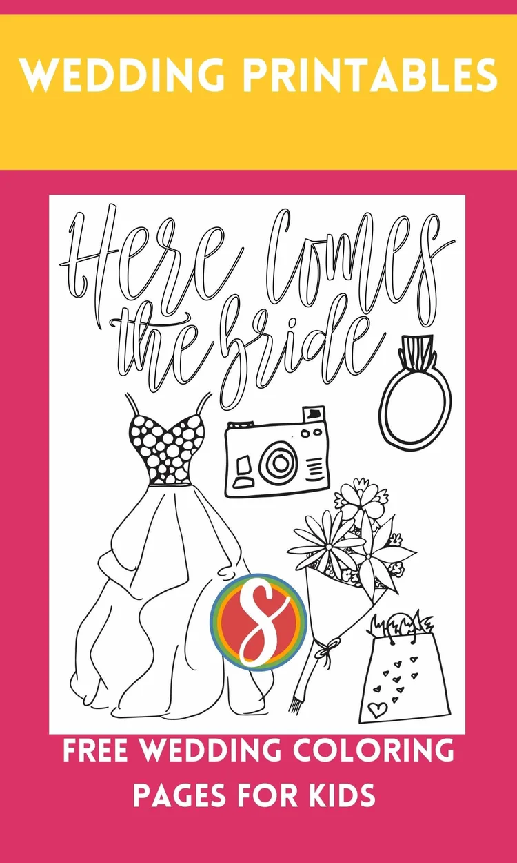 Free Wedding Coloring Pages — Stevie Doodles