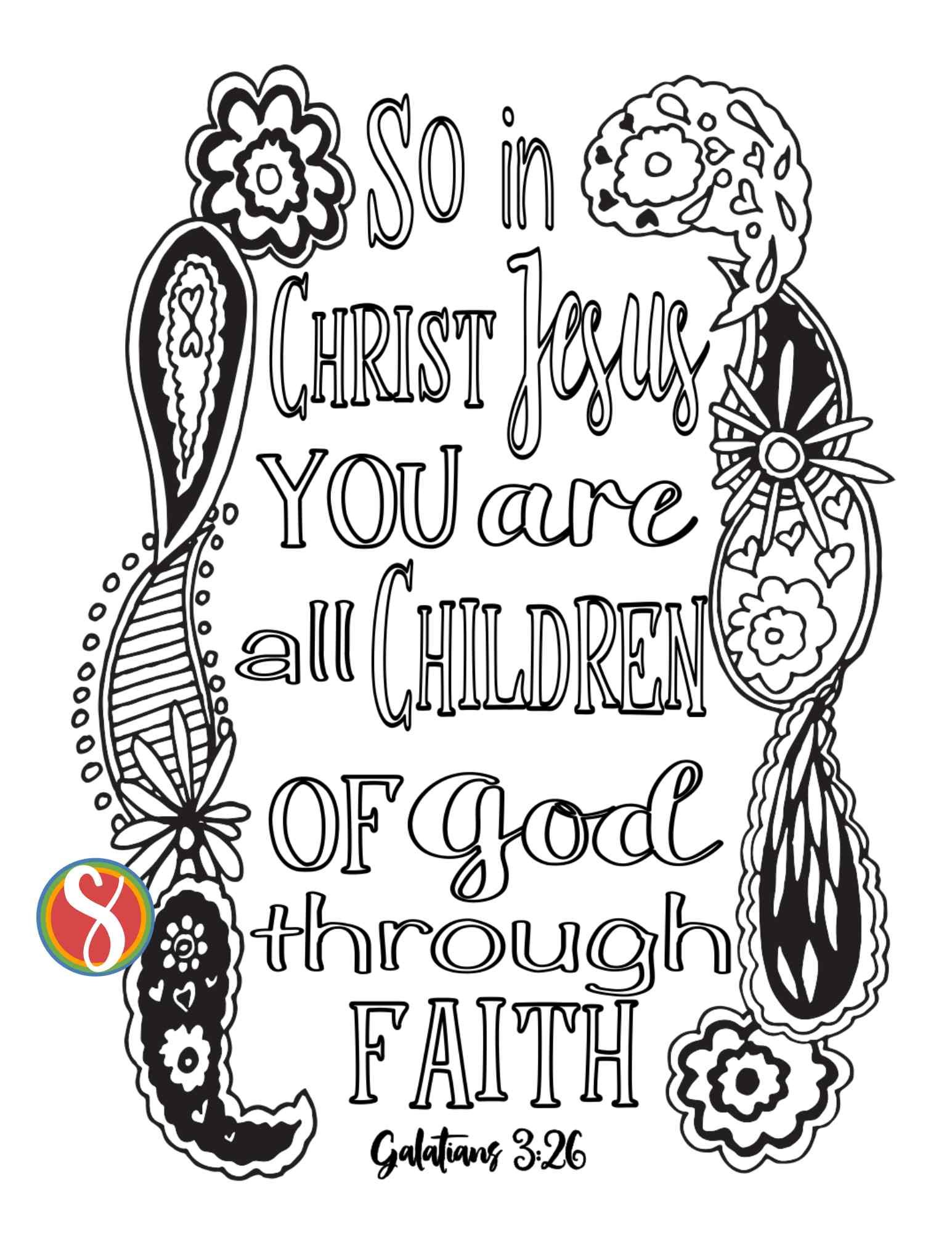 Free Faith Coloring Pages — Stevie Doodles