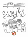 Free Sushi Coloring Pages — Stevie Doodles