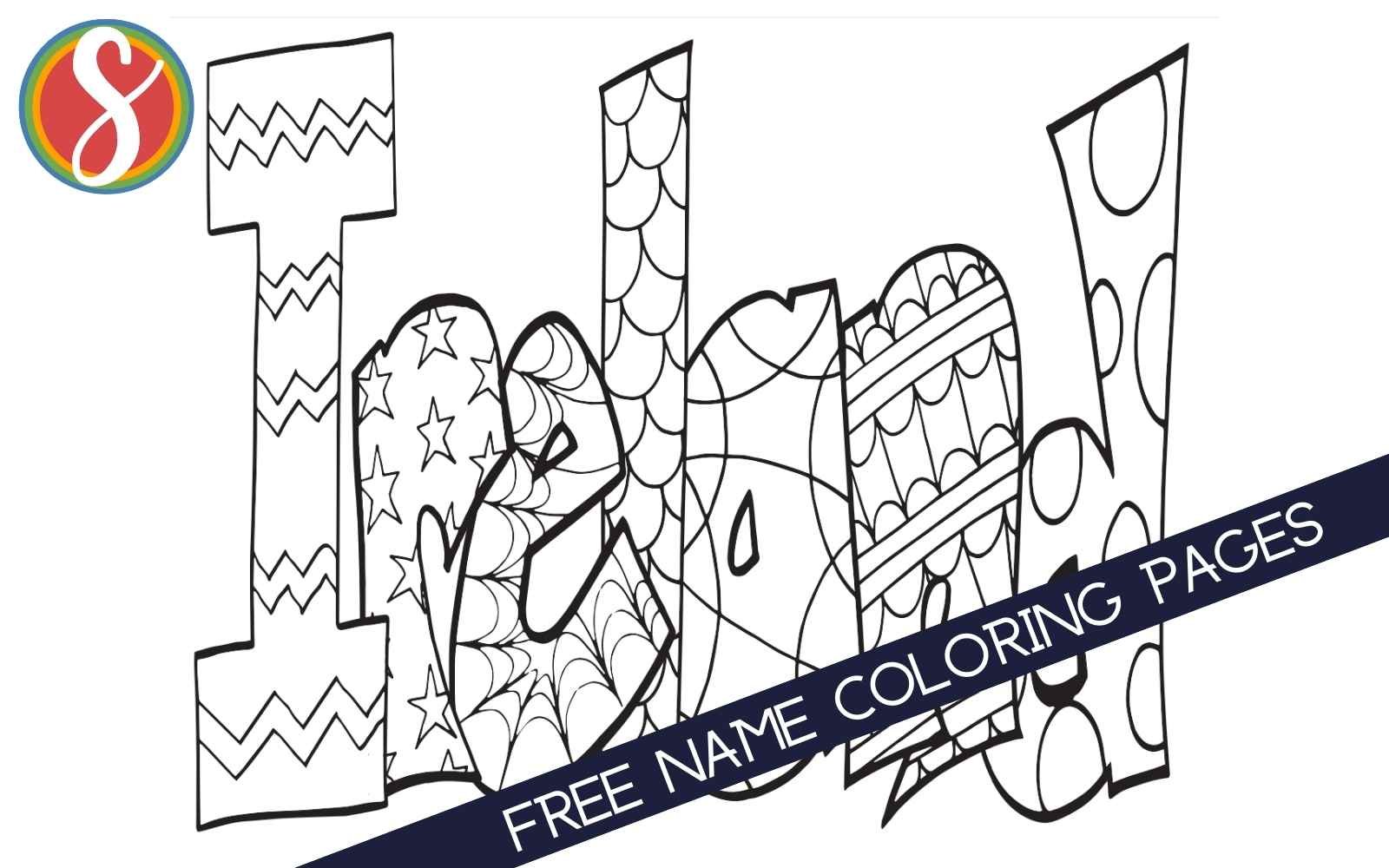 colorable "Ireland" name coloring pages