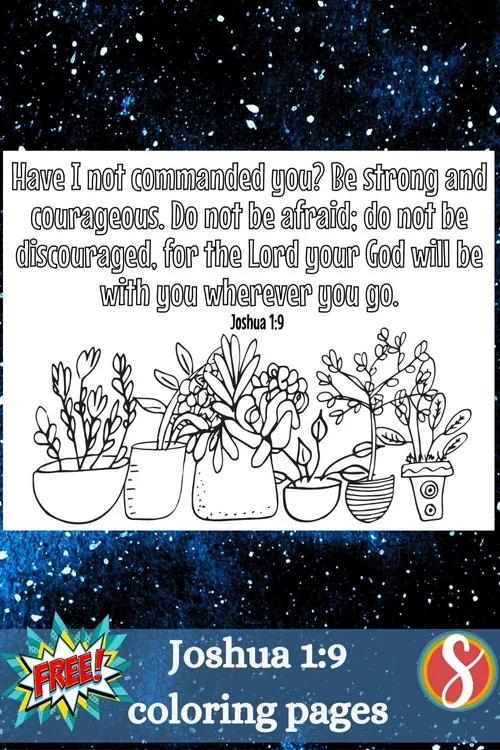 Free Joshua 1:9 Coloring Pages — Stevie Doodles