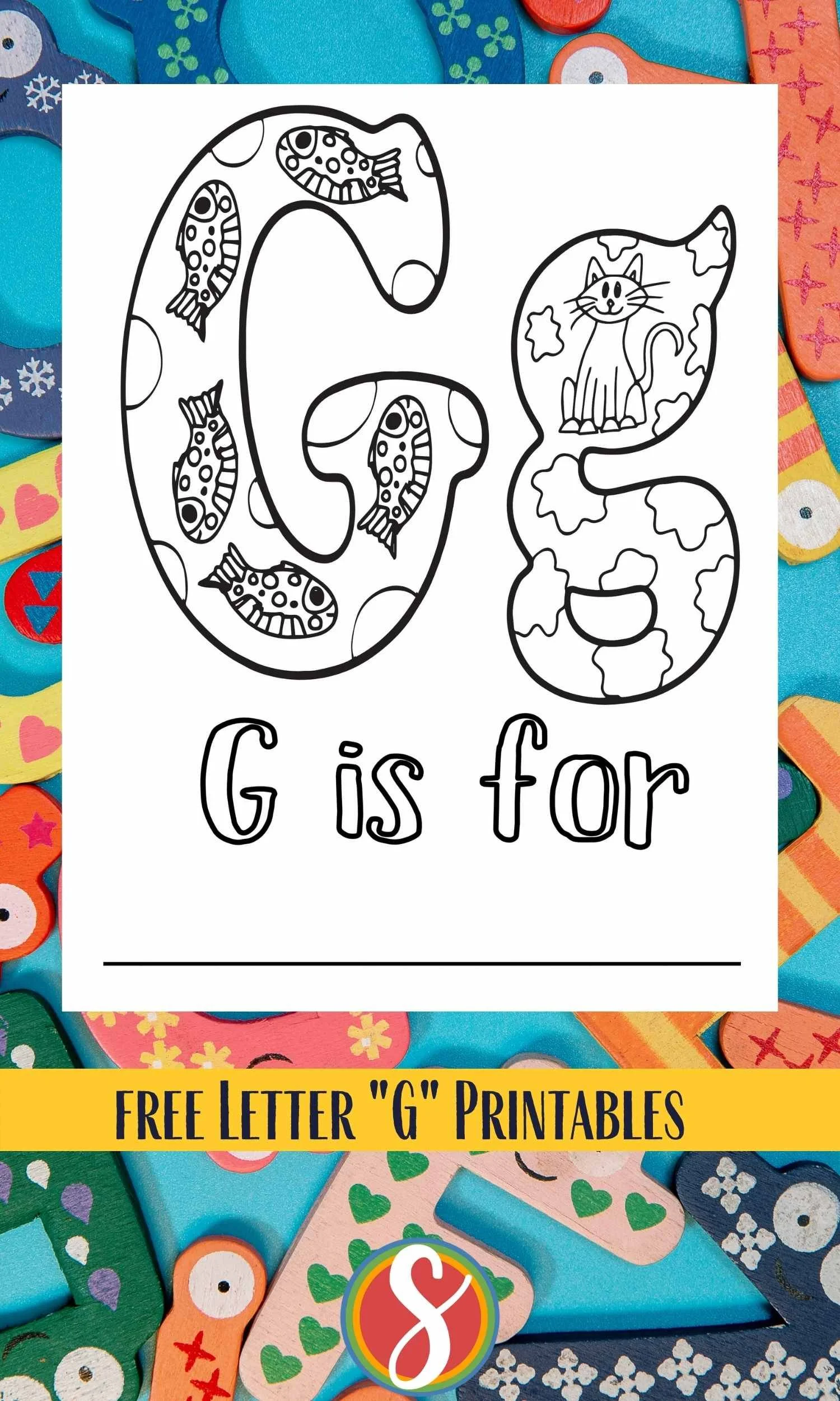 Giant Gorilla Letter G Coloring Page