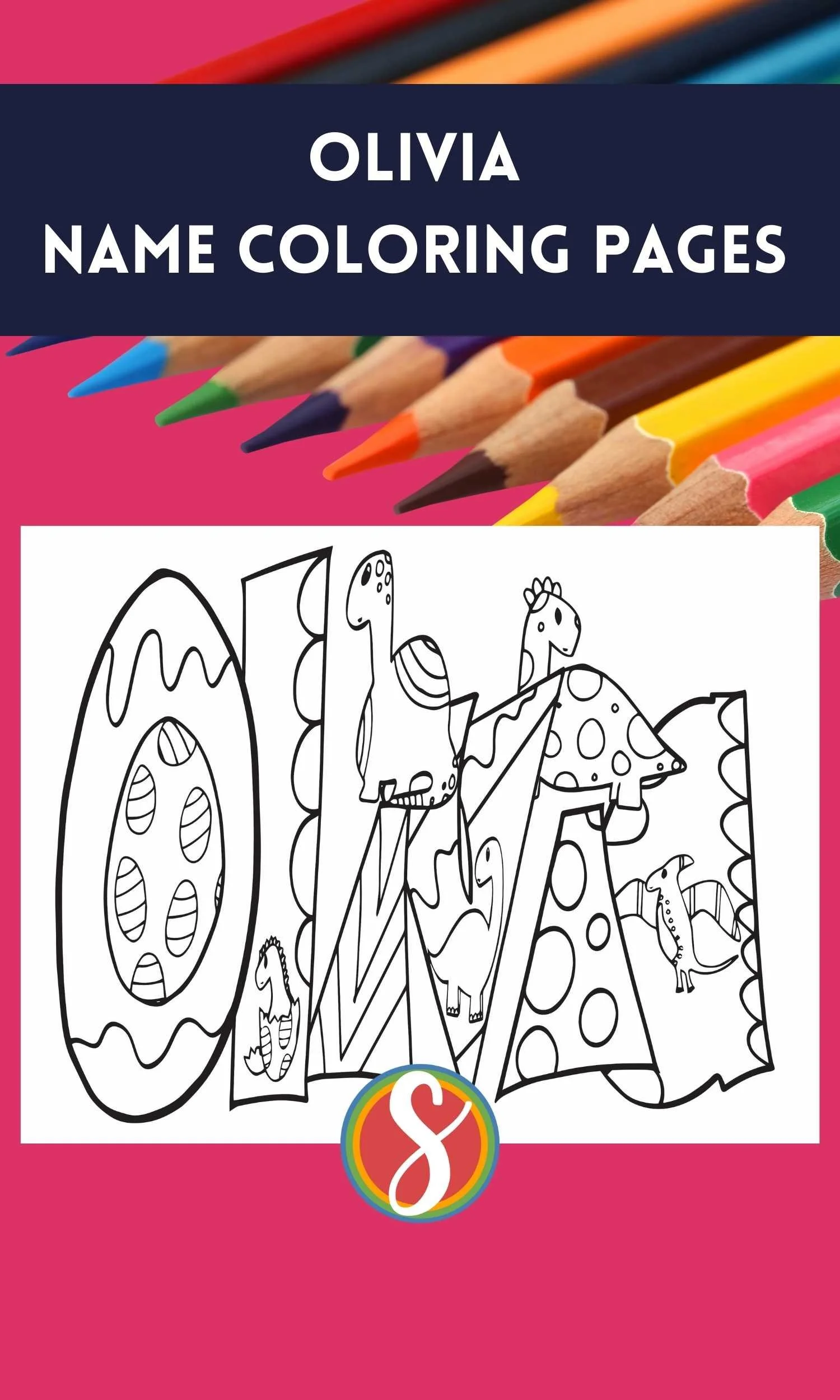 Octavia Name Colouring In 10 OLIVIA Coloring Pages — Stevie Doodles