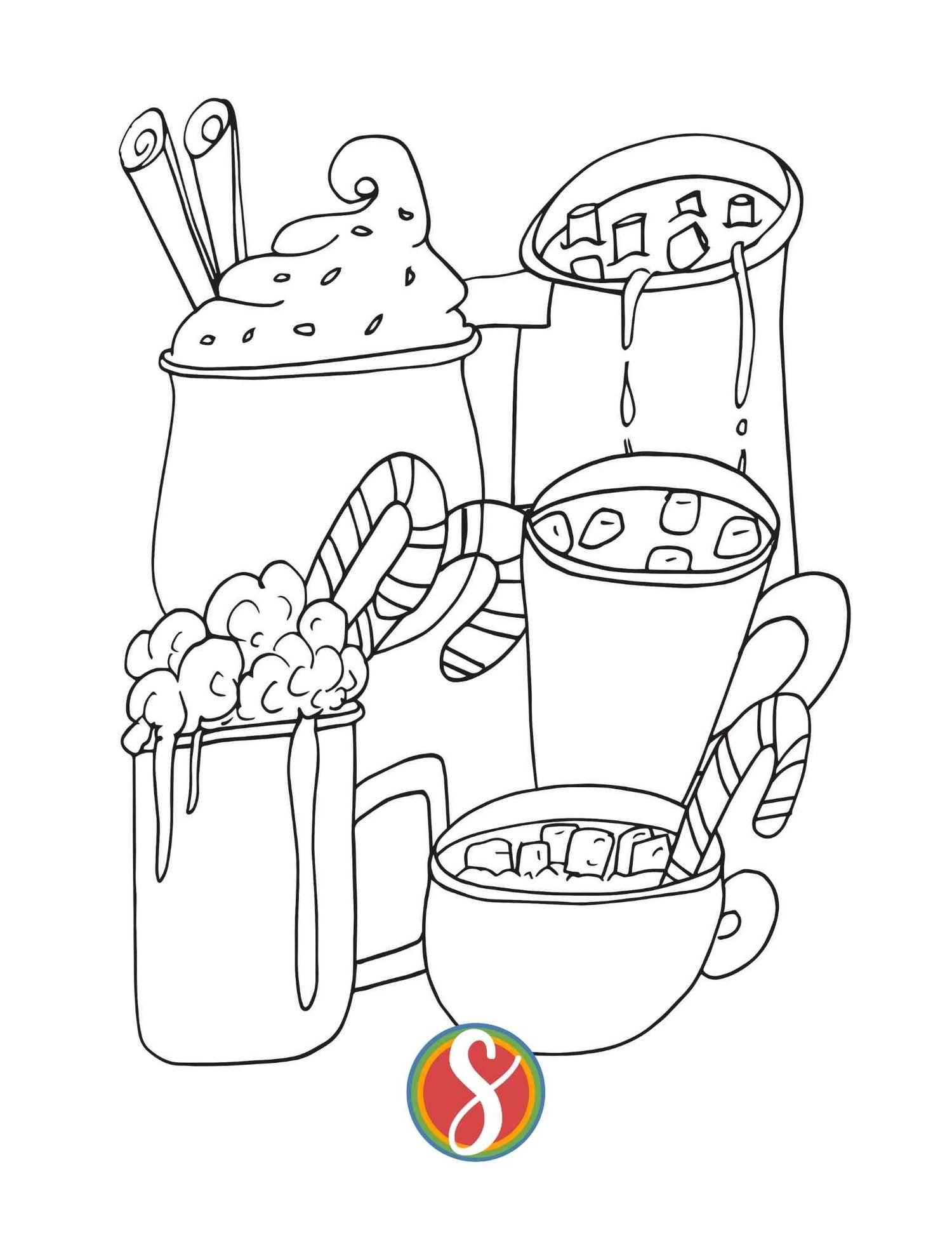 Free Hot Cocoa Coloring Pages — Stevie Doodles