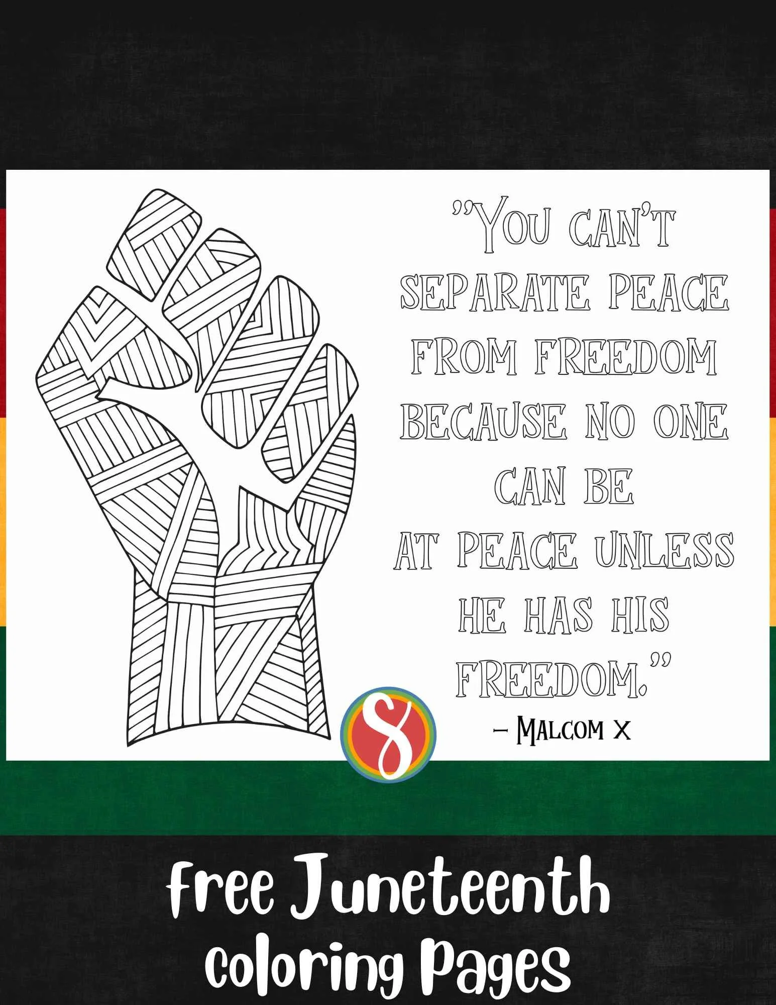 Free Juneteenth Coloring Pages — Stevie Doodles
