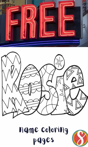 ROSIE Free Name Coloring Page — Stevie Doodles