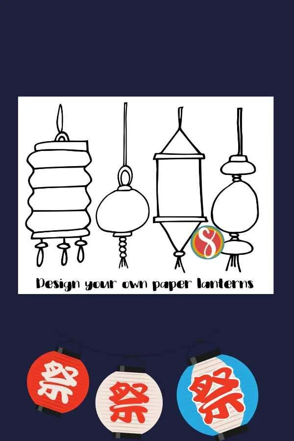 Free Paper Lantern Coloring Pages — Stevie Doodles