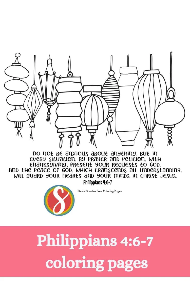 Free Philippians 4:6-7 Coloring Page — Stevie Doodles