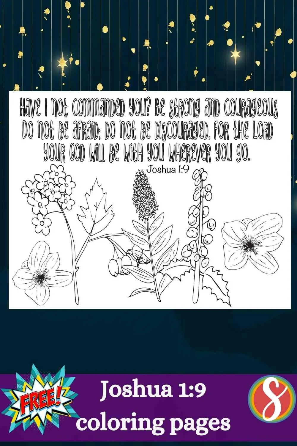 Free Joshua 1:9 Coloring Pages — Stevie Doodles