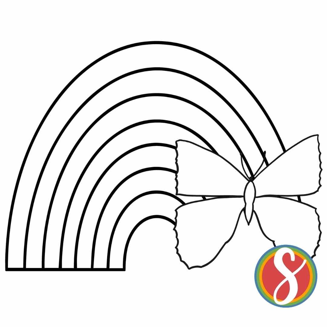 rainbow coloring pages for kindergarten