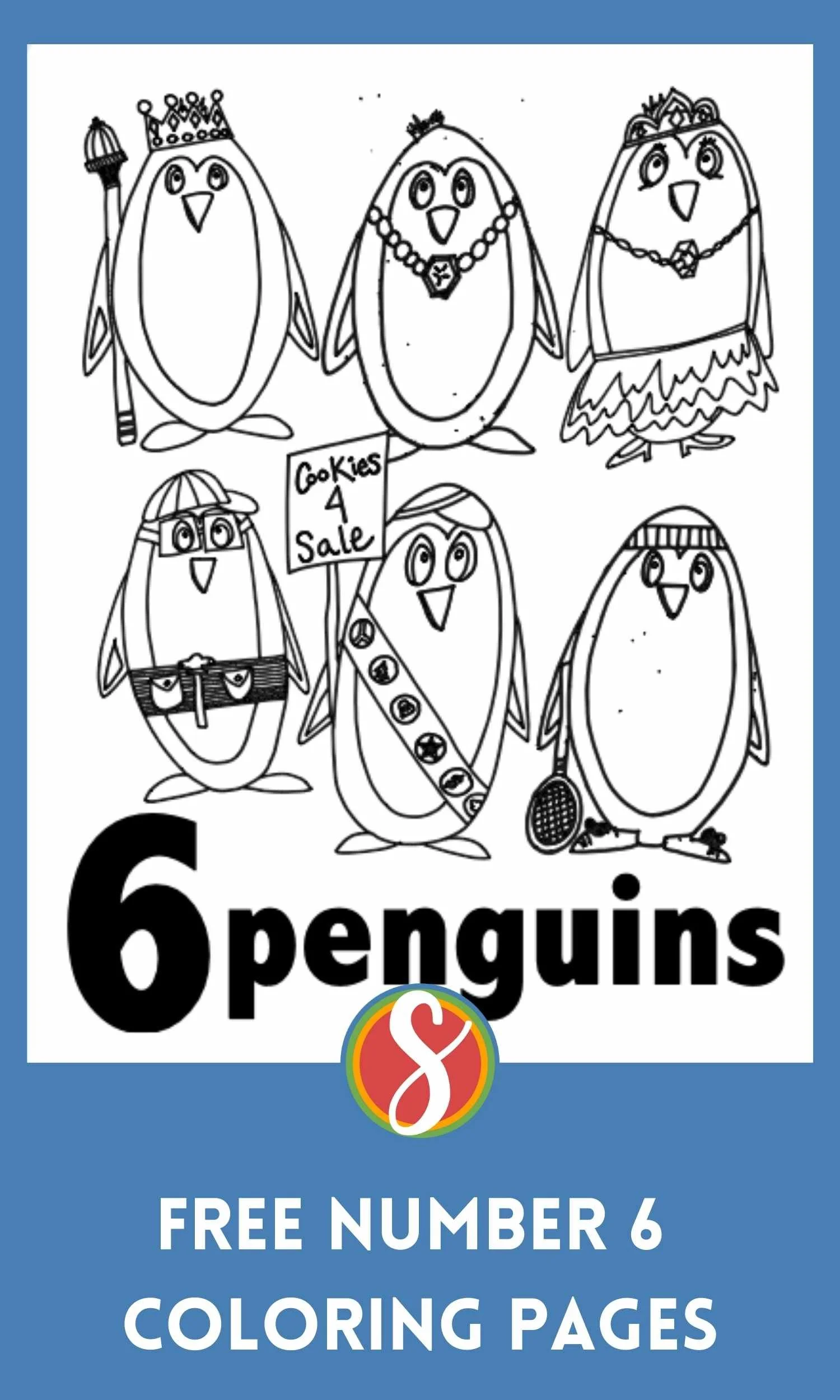 10 Free "Number 6" Printable Coloring Pages — Stevie Doodles