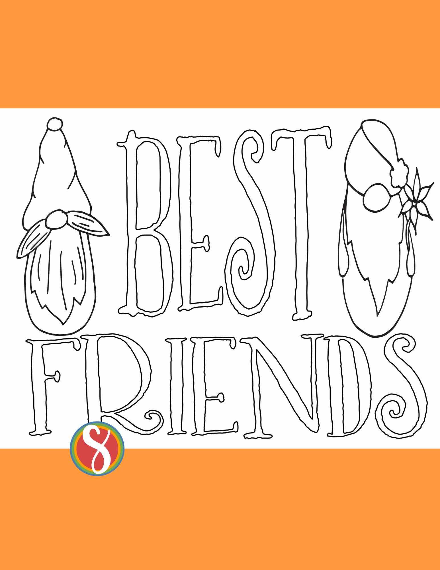 BFF (Best Friends Forever) coloring page