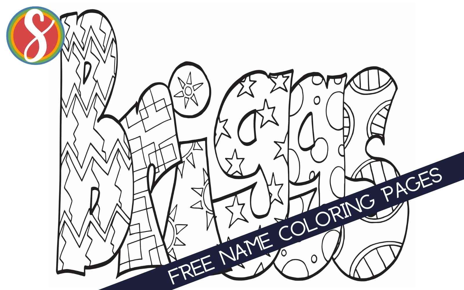 colorable "Briggs" name coloring pages