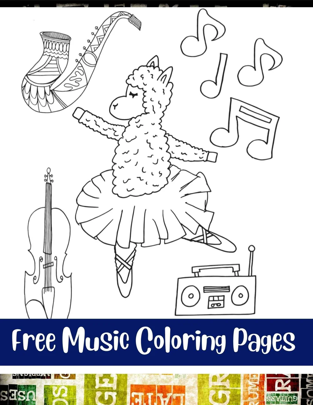 Free Music Coloring Pages — Stevie Doodles