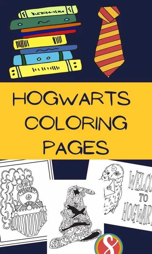 Free Hogwarts Coloring Pages — Stevie Doodles