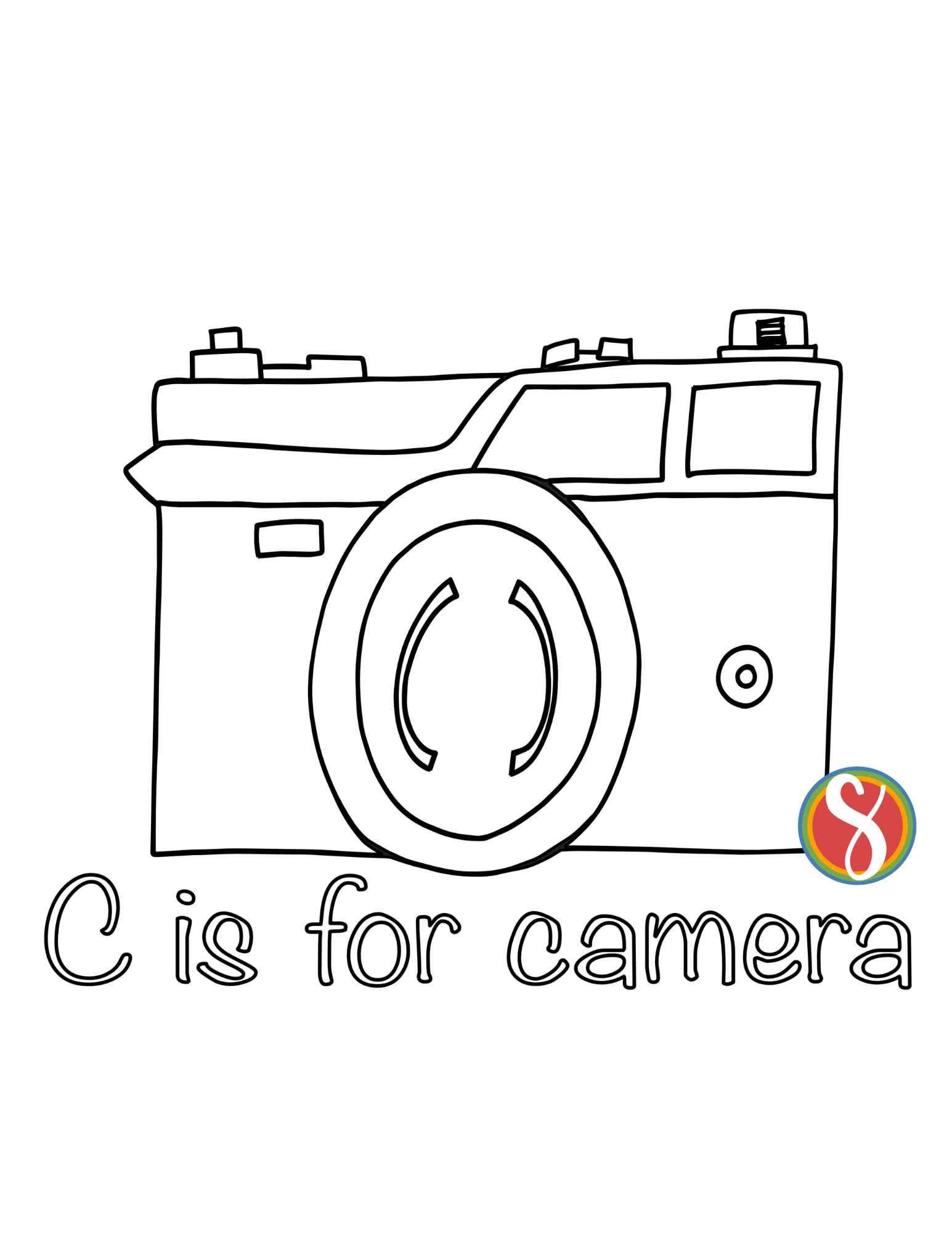 Free Camera Coloring Pages — Stevie Doodles