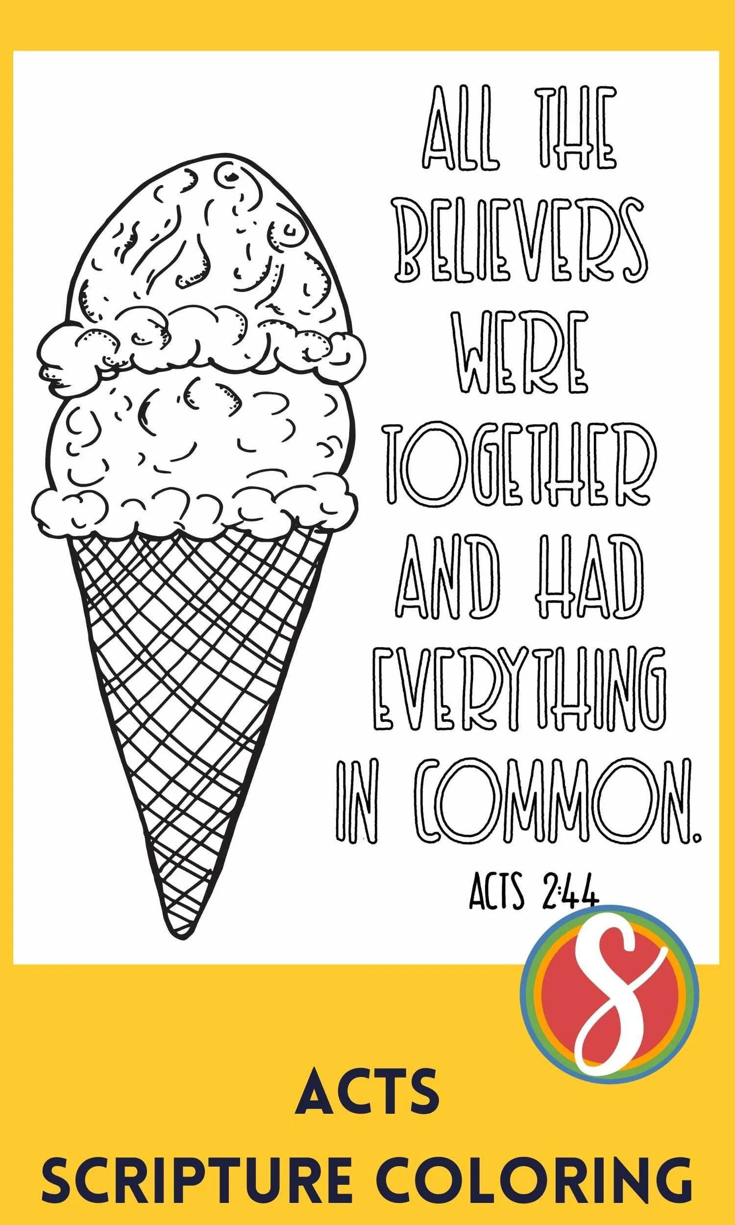 Free Acts Coloring Pages - Scripture — Stevie Doodles