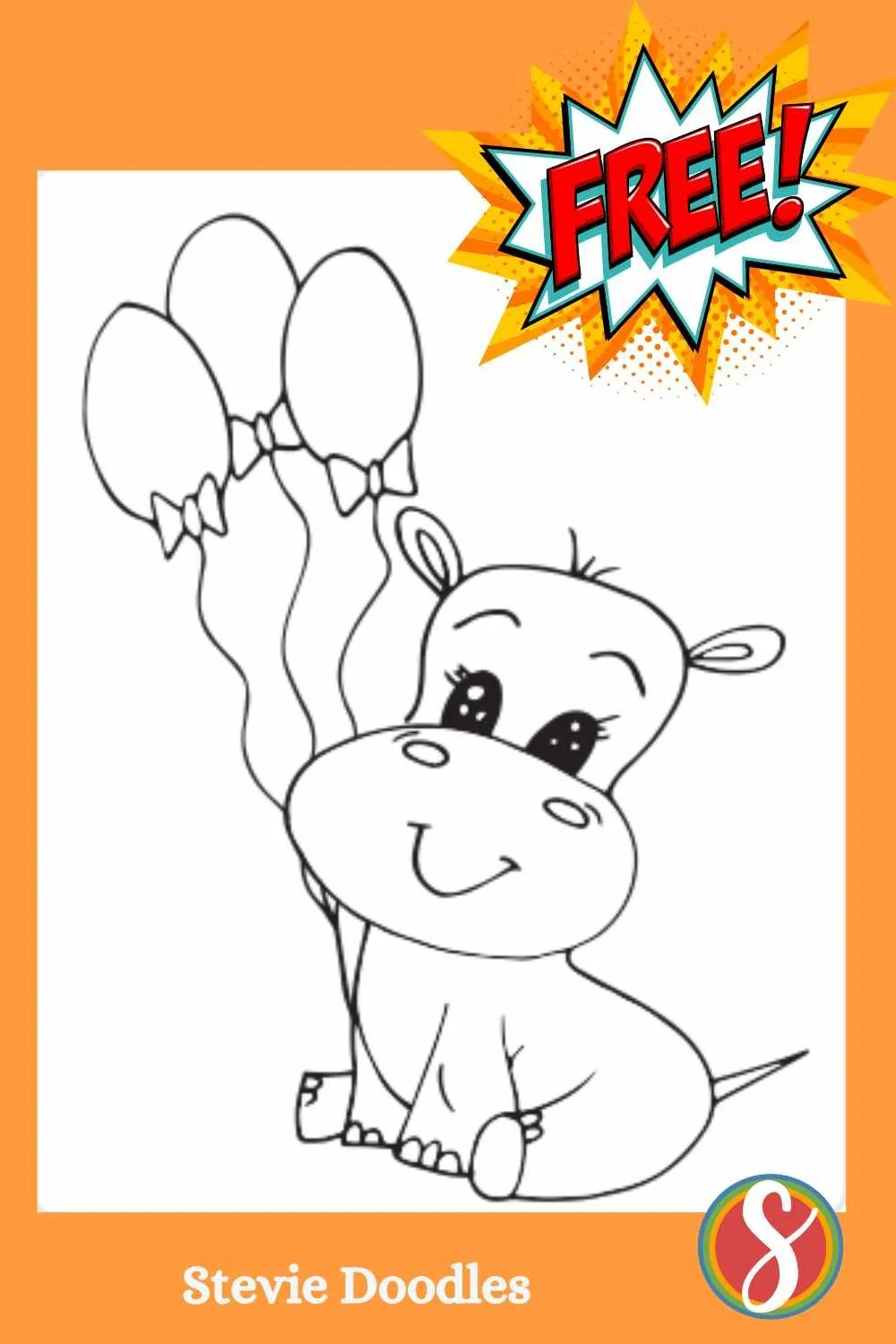 Free Balloon Coloring Pages — Stevie Doodles