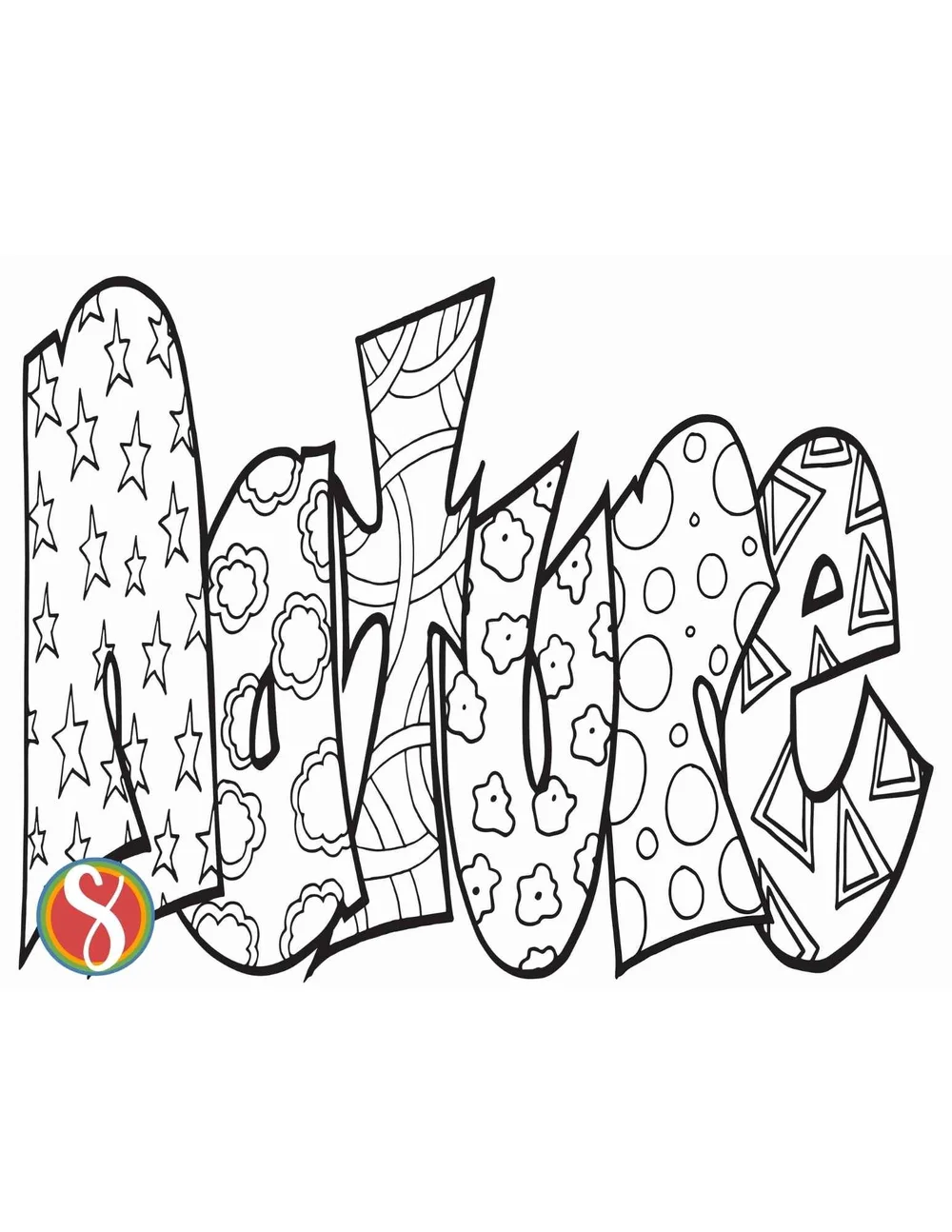 Free Nature Name Coloring Pages — Stevie Doodles